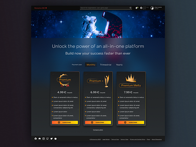 Subscription plans app design blur darktheme design gaming gamingdesign gradients ui ux webapp