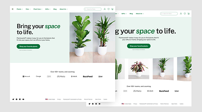 Landing page - Plant Shop website app dashboard design design process ui ux website