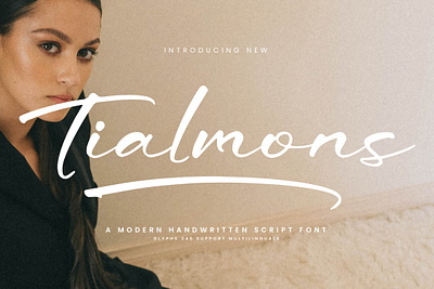 Tialmons - A Modern Handwritten Script Font style