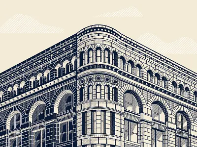 Power Block Building halftone helena line montana screen print