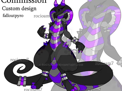 [COMM] falloutpyro (DA) character character design comm commission digital art digitalart fantasy furry illustration rocioam7