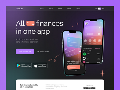 landing page for online banking 1st page bank banking branding design landing landing page online bank online banking shot site ui
