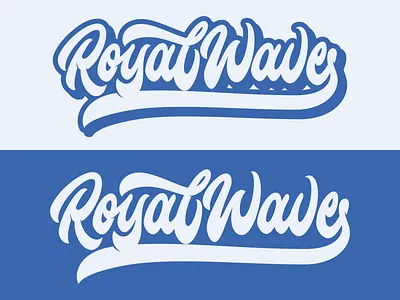 Royal Wave - Lettering Logo branding hand lettering identity lettering letters ligature logo logotipo logotype script type type design typo typography vector wordmark
