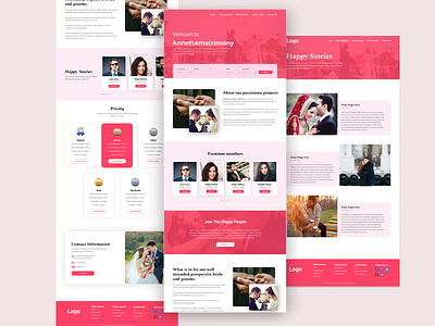 Matrimonial Website | Best matrimonial website app design illustration landing page logo mobileappdesigns web design website