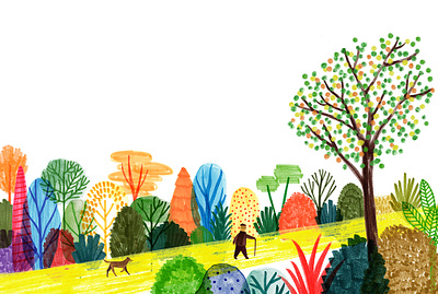 Have a walk digital painting drawing drawing illustration illust illustration landscape line illustration painting