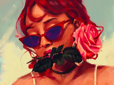 Doja Cat brush strokes digital painting doja cat illustration illustrator portrait procreate