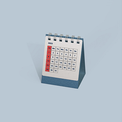 Desk Calendar Mockup time schedule