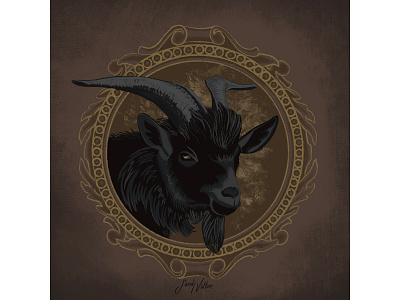 Black Phillip black phillip digital art fan art illustration procreate