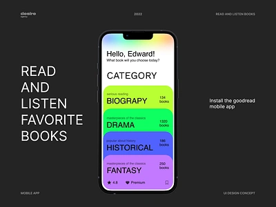 Interface | Book animated animation audio books books concept design desire agency e books graphic design mobile mobile app mobile interface mobile ui motion motion design motion graphics player reader reading ui