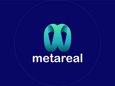 Metareal Logo Design 3d app logo branding creative design gradient logo hire icon logo illustration letter logo logo logo concept logo design logo designer logo idea logo mark logo type m logo m mark mark