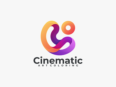 CINEMATIC ART COLORING app branding c coloring c line coloring c logo design graphic design icon illustration logo ui ux vector