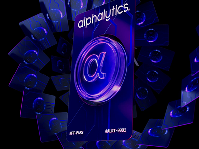 Alphalytics. NFT Pass. 3D Design 3d 3d illustration animation crypto design graphic design illustration motion graphics nft