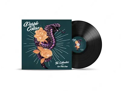 PURPLE COBRA COVER ALBUM album cover beautiful font branding cover cover cd cover design cover vinyl design font fonts graphic design hip hop illustrate illustration illustration for album cover logo music cover playlist cover vector