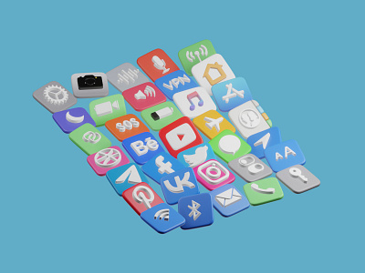 3D icons 3d blender design graphic design icons illustration