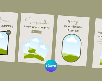 Canva pinterest pins templates for bloggers