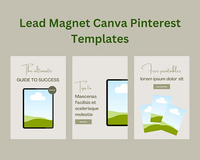 Lead Magnet Canva Pinterest pins templates