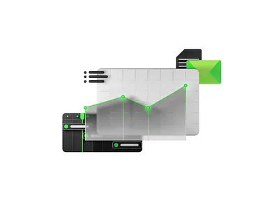 Illustration for Digital Marketing Agency Website 3d branding c4d illustration ui webdesign