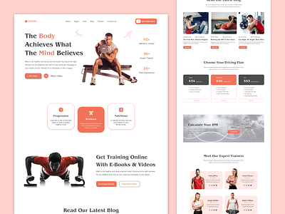 Gym Website Landing Page 💪 figma fitness gym gym landingpage gym website uiux uiuxdesigner website websitedesigne yoga