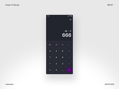 Design Challenge Day 4 : Calculator Design calulator design figma ui user interface ux