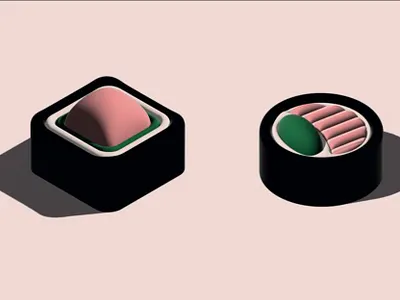 3d sushi branding design graphic design illustration logo typography vector