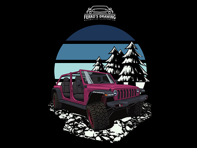 4x4 Jeep offroading in winter season adventure automotive automotive design car car illustration design driver forest illustration offroad snow transportation truck tyre vector vehicle wheel winter