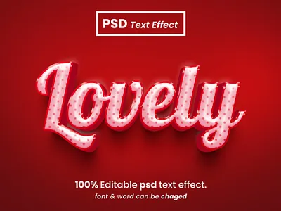 Lovely Editable 3D Text Effect 3d 3d font 3d text effect banner design font effect graphic design love love 3d love text effect lovely motion graphics text effect