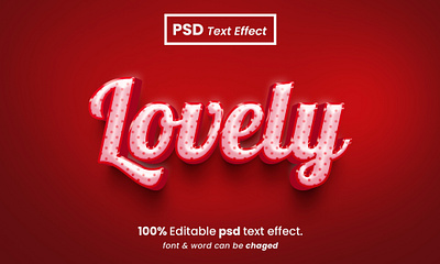 Lovely Editable 3D Text Effect 3d 3d font 3d text effect banner design font effect graphic design love love 3d love text effect lovely motion graphics text effect