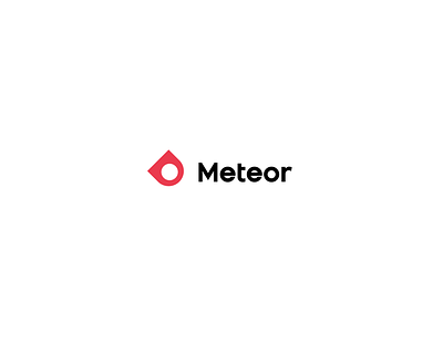 Meteor branding flat gaming logo meteor space