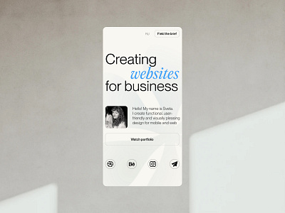 Portfolio website – mobile branding case mobile portfolio ui website