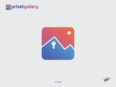 Privet Gallery logo design app icon gallery logo gradient logo graphic design logo security