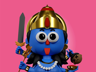 Kali 3d 3dcharacter 3dmodel 3dmodelling blender3d god hindu indiangod kali