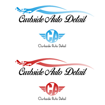 Curbside Auto Detail branding graphic design logo