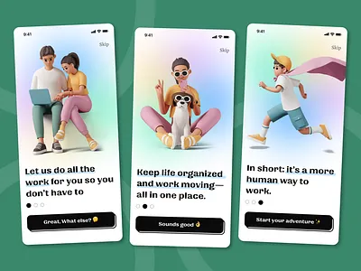 Onboarding App Design ✨ 3d app design figma onboarding ui design ux design