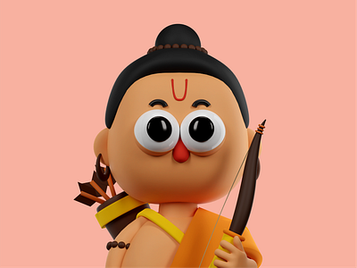 Sree Ram 3d 3dcharacter 3dmodel 3dmodelling blender3d god indiangod ram sreeream