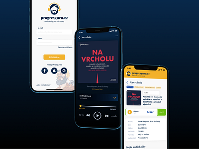 Mobile app for audiobooks app application audiobooks design login player shop ui ui design