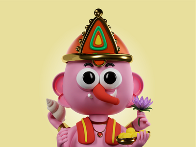 Ganesha 3d 3dcharacter 3dmodel 3dmodelling blender3d ganesha god indiangod