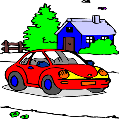 house and car 3d animation app art branding design flat graphic design icon illustration illustrator logo logo design minimal typography ui ux vector web website