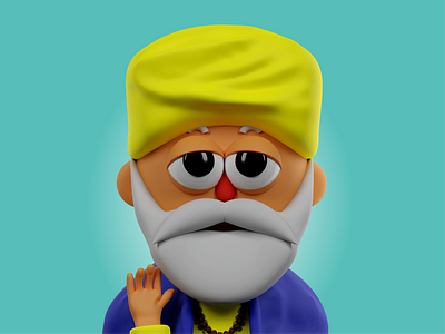 Guru Nanak 3d 3dcharacter 3dmodel 3dmodelling god guru nanak indiangod