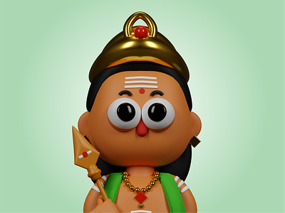 Kartikeya 3d 3dcharacter 3dmodel 3dmodelling blender3d god indiangod kartikeya