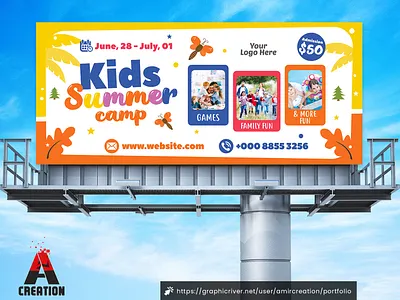 Kids Summer Camp Billboard junior