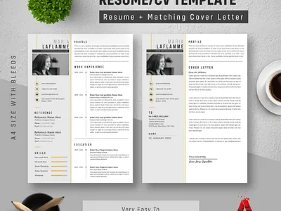 Resume Template bundle classic resume clean cv clean resume design illustration job resume logo minimalist resume resume download