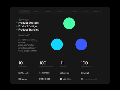 Personal Website dark ui ux web app website