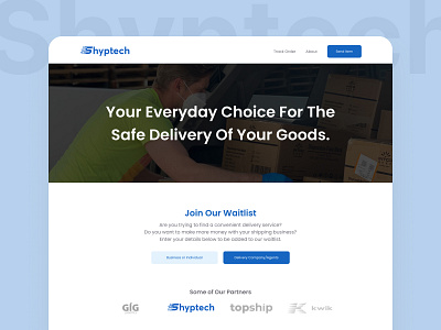 Website Homepage for Delivery Company delivery delivery company design homepage shipping shipping company ui ui design website website ui