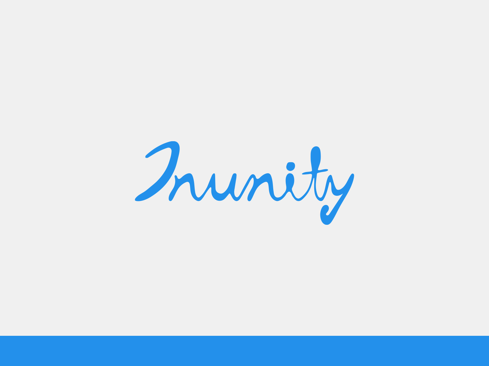 Inunity logo using custom font by Moshiur Rahman on Dribbble