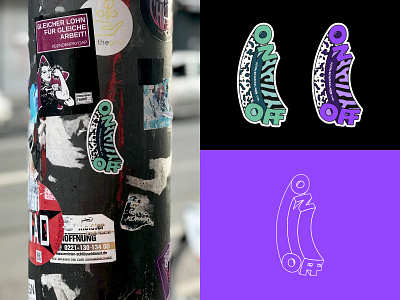 On-Off Sticker Design artprint branding digital art graphic design graphicdesign illustration logo on off sticker sticker design stickermule type design typeface typography vector illustration vectorillustration