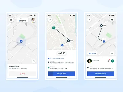 Moveit driver app android app app app design courier app design dribbble driver driver app map request rider app ui ui design ux design