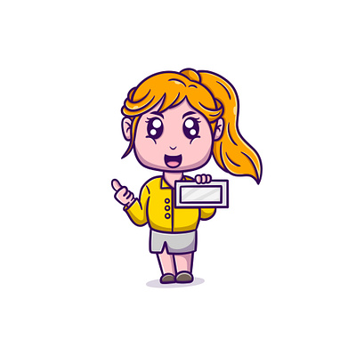 Businessgirl illustration 3d animation branding cartoon character design girl graphic design illustration art logo mascot motion graphics technology ui women