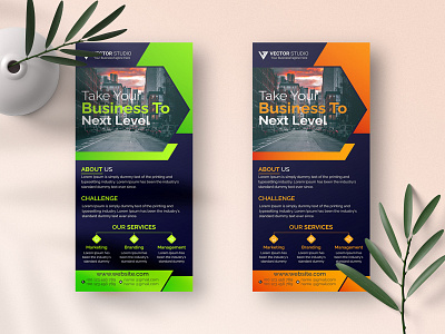 Modern Business rack card or dl flyer templates 3d animation branding graphic design logo minimal presentation motion graphics ui