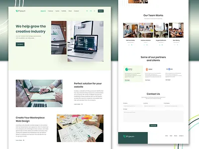 IT Solution Landing Page app branding design designer designers developer development landing graphic design graphics illustration it it develop it solution landing page solution ui uiux uiux designer website