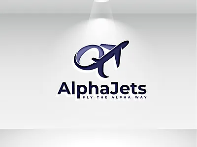 AlphaJets Airways best logo design flat logo flat logo design illustration logo minimal minimalist logo modern logo